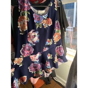 Floral peplum top